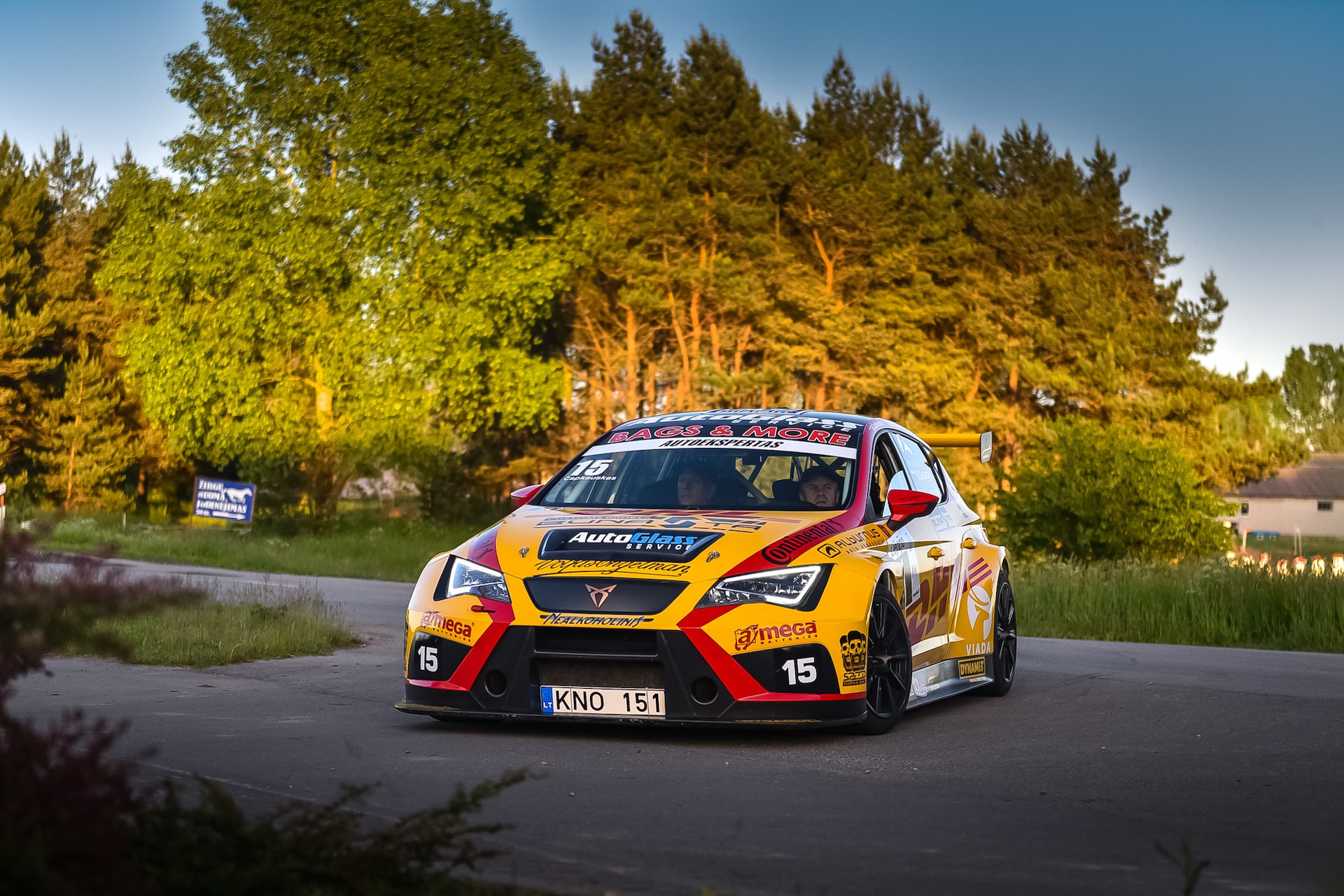 „Press Rally“ naudotas „Seat Leon Cupra TCR“ automobilis (nuotr. Vytautas Pilkauskas)