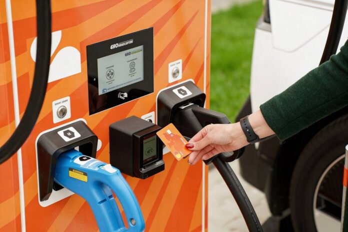 Elektromobilio įkrovimo stotelė (nuotr. organizatorių)
