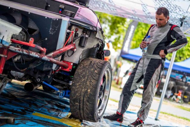 Akimirka i&scaron; &bdquo;Drift Kings&ldquo; varžybų (nuotr. organizatorių)