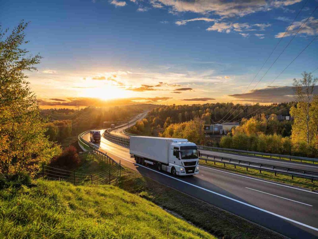 Krovininis transportas kelyje (Shutterstock nuotr.)