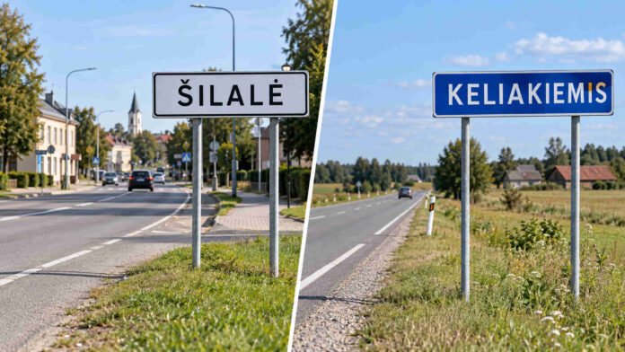 Kelio ženklai – gyvenvietės pradžia